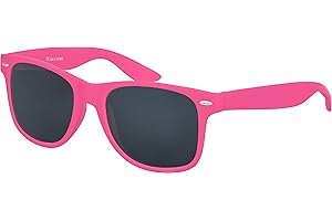 Balinco Lunettes de soleil Nerd UV400 CAT 3 CE Rubber style rétro Lunettes vintage unisexes avec charnière à ressort pour femmes et hommes (différentes)