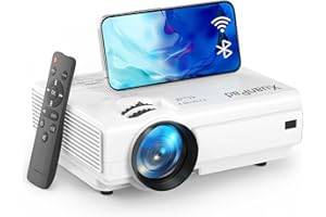 XuanPad Mini Projector, 2025 Upgraded 16000L WiFi Bluetooth Projector, HD 1080P Supported, Compatible with TV Stick, HDMI, USB, AV, Laptop, iPhone, Android Smartphone