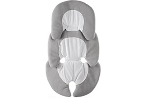 XGOPTS Baby Stroller Seat Cushion, Universal Pram Polar Fleece & Breathable Mesh Seat Liners Infant Newborn Head Neck Support Pad Reversible Soft Plush Mesh Seat Cushion for Toddler Infant Pushchair