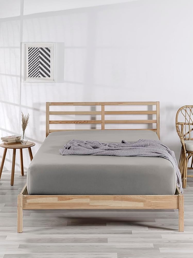 The Berb |%100 Pamuklu | Tek/çift Kişilik Lastikli Penye Çarşaf | Fitted Jersey (Vizon, 160x200)
