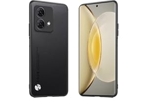 Longstong Custodia Adatta per Motorola Moto Edge 40 Neo (6.55"), Cover in pelle metallica serie CODE - Nero