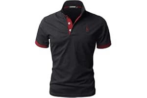 LIUPMWE Polo Uomo Manica Corta Ricamo Giraffa Cotone Moda Comodo vestibilità Slim Golf Poloshirt Sportive Shirt