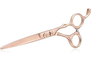 Tijeras de corte de pelo profesionales de peluquería de 15,24 cm, tijeras de peluquería PURPLEBIRD, kit de corte de pelo para hombres, mujeres y niños, acero inoxidable japonés, oro rosa