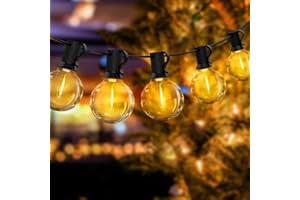 ROVLAK Łańcuch świetlny LED, do użytku na zewnątrz, 9,5 m, z 25 + 3 żarówkami, na imprezę, balkon, do ogrodu, na drzewa, wesela, imprezy, taras