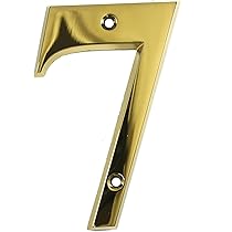 Beautiful 3 Inch Bevelled Edge Polished Gold Door Number 9 - Screw