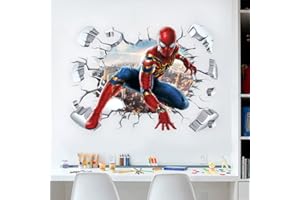 NvWang Spiderman Bambini Camera Adesivi Murali 3D Spider-Man Ultimate Adesivo Murale Adesivo da Parete Spiderman Adesivo Murale Spiderman Stickers Muro Spiderman Uomo Ragno