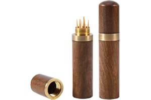 GARSENT Dozownik wykałaczek Drewno, przenośny elegancki pojemnik na wykałaczki Pudełko na pigułki Pojemnik na wykałaczki (Art.1)