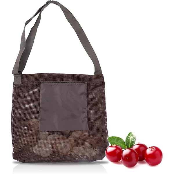 Borsa A Rete Nera Per Funghi E Caccia - Pieghevole, 42x36cm, Per Raccolta E Campeggio - Foto 7
