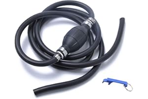 QLOUNI Poire amorçage carburant Auto Bateau 8mm Pompe à Essence de Carburant de Tuyau d'Aspiration 90cm - Siphon de pompe à essence avec pompe de transfert de carburant
