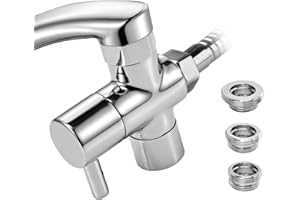 HPWVKVDB Diverter Valve for Bathroom Sink Taps, Brass Sink Diverter Faucet Splitter Basin Taps Replacement Part (M22/M24/M28), Chrome