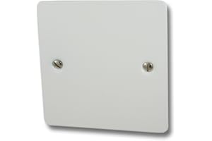 G&H BRASSWARE Flat White Blank Plate (1 Gang)