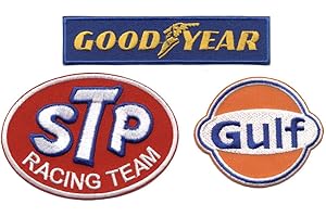 RACING CLASSICS Good Year Gulf STP Aufnäher Patches 3 Stück Motorsport V8 Racing Team USA