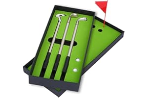 Jadeshay Golf Stifteset, 3 Teiliges Mini Golfschläger Kugelschreiberset mit Bällen, Golf Geschenke Für Männer, Vatertag, Valentinstag, Business