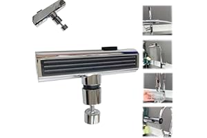 DGUSO Robinet De Cuisine Cascade Haute Pression Cascade De Robinet De Cuisine Pivotant À 360 ° Robinet Cascade Pour Lavabo 3 Modes Robinet Cascade Convient Aux Robinets De Cuisine Et De Salle De Bain