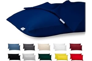 Flowen Fundas Almohada 40x80 100% Algodón Juego de 2 Fundas Cojin para Cama con Cremallera Invisible Tejido Suave y Lavable Antiácaros Transpirable Hipoalergénico Decorativas para Sofà y Silla