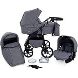 GaGaDumi Boston Passeggino TRIO Passeggino Trio Carrozzina OVETTO AUTO Sistemi modulari certificati TÜV! Prodotto in UE (B1-G
