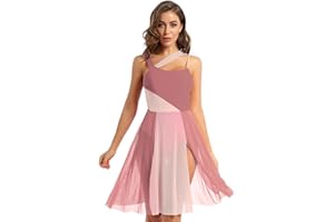 Kvysinly Woman Sleeveless Chiffon Lyrical Dress Modern Ballet Dance Costume Gymnastic Leotard Beach Maxi Dress