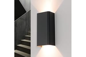 LICHT-ERLEBNISSE Applique d'intérieur au design moderne Up & Down de couleur anthracite éclairage indirect 2xGU10 H:23 cm Lampe murale idéale pour le couloir