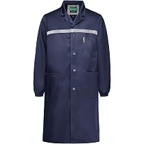 Blouse De Laboratoire Homme/femme - 65% Coton 35% Polyester - Bleu De Travail à Poches - 3
