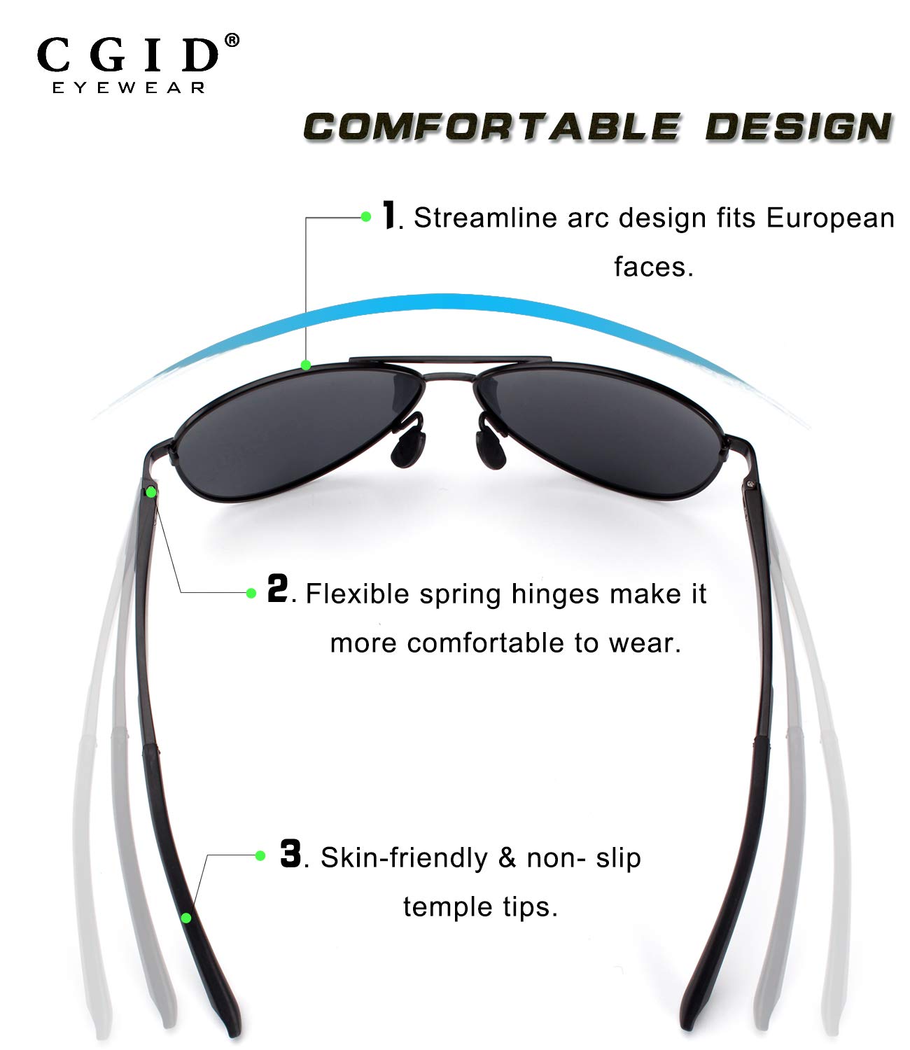 CGID-GA61-Prima-de-aleacin-Al-Mg-Pilot-gafas-de-sol-polarizadas-UV400-bisagras-de-resorte-duplicadas-completas-gafas-de-sol-para-Hombres-Mujeres