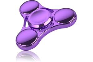 Aolcev Fidget Spinner Toy Ultra Durable Toys Stainless Steel Bearing High Speed 3-5 Min Precision Brass Metal Finger Spinner EDC ADHD Stress Relief Anxiety Hand Fidget Spinners for Kids Adult-Purple