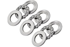 PATIKIL 51102 15mm x 28mm x 9mm Pressione Sfera Cuscinetti, 3pz Cromo Acciaio Una Via Direzione