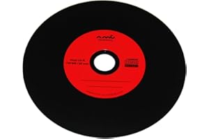 NMC - Vinilo CD-R (parte trasera de CD en negro, 700 MB, 25 unidades)