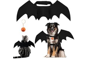 ZDQC Animali Domestici Ali di Pipistrello,Costume Pipistrello Cane,Costume da Pipistrello di Gatto,Ali Da Pipistrello Cane,Ali Per Cani,Vestiti Per Cani Halloween,ali pipistrello Costume (L)