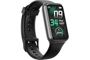 Muzaria Fitness Tracker with Heart Rate, Sleep Tracking, Blood Pressure and Blood Oxygen SpO2, 1.47" Touch Screen Activity Tracking IP68 Waterproof Smart Watch for Women Men