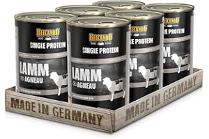 Belcando Single Protein Lata [6x400g Cordero] | Comida húmeda variada para Perros | Monoproteína alimento húmedo