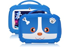 Padgene 7 Inch Kids Tablet, Android 9.0 Kids Edition Tablets Pad, 5000mAh Battery,Quad Core,1GB+16GB,Kidoz&Google Play Pre-Installed with Kid-Proof Case