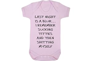 MIAMMO Last night is a blur I remember sucking titties then shitting myself offensive baby grow vest