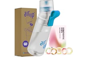 AIR UP® water bottle Twist Pro original starter set with pods in 5 flavours I 600ml drinking bottle with sugar-free flavouring I dishwasher-safe, BPA-free I in Blue Splash