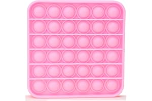 TOYSREX Push pop Bubble Sensory Fidget Toy, Autism Special Needs Stress Reliever Anxiety Relief Toys, Extrusion Bubble Fidget Sensory Toy (SQUARE PINK)