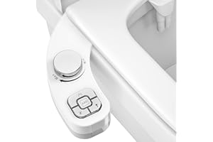 Vantency Bidet Toilette Japonaise - Non Électrique Bidet Toilette WC - Buses Autonettoyantes, Pression d'eau Réglable