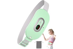 Cuscinetto Riscaldante Mestruale Portatile-OVIFM Menstrual Heating Pad Elettrico Fascia Riscaldante Dolori Mestruali Cuscinetto e 3 Temperature Regolabili Pain Relief Lombare/Schiena/Crampi(Verde)