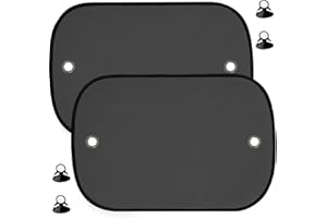 HUGFADS Auto Sonnenschutz Baby, 2 Stück Sonnenblenden für Seitenfenster, UV Schutz, Saugnäpfe, 50 x 30 cm, Praktisches Zubehör für Kinder