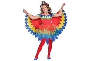 amscan 9903520 Dziecko Dziewczynki Ładna Papuga Wróżka Zwierzę Fantazyjny Kostium 9-10 Lat