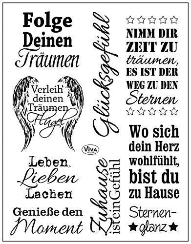 Silikonstempel Sprüche II