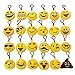 Produktbild Eodo 24 x Emoji-Schlüsselanhänger, Plüsch-Emoji-Dekorationen, Emoticon-Spielzeugkissen, Kinderparty-Zubehör, Gastgeschenke 24 Pack