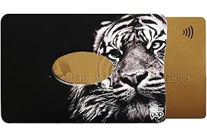 Color Pop Porte-Carte Rigide (1) Anti-RFID – Fabrication Française – PVC – Anti-RFID - Protection Cartes bancaires - 6 x 9,1 cm (Tigre)