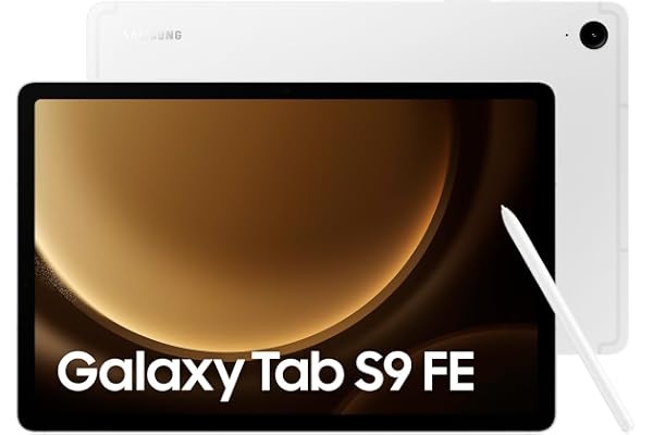 Samsung Galaxy Tab S9 FE Tablette, 10.9'' Wifi 128Go, S Pen inclus, Batterie longue durée, Certification IP 68, Argent, Version FR