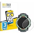 brotect Glass Screen Protector Film compatible with Garmin Instinct 3 AMOLED (50 mm) (3 Pack) - Glass-Foil Protection [Scratch Resistant]