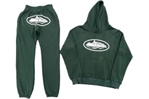 Awoyep Corteiz Costume pour Homme À Capuche Y2K, Ensemble de Jogging 2 Pièces, Léger, Imprimé, Survêtement de Sport, Ensemble de Jogging Unisexe avec Sweat À Capuche et Pantalon.