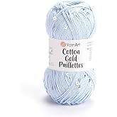 Yarnart COTTON GOLD PAILLETTES - &Ouml;RG&Uuml; İPİ MAVİ-7109