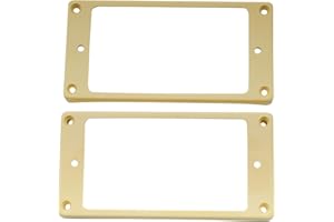 Musiclily Pro Guitarra Marco Pastilla Humbucker de Plástico Inferior Curvada Pickup Frame Rings para Guitarra Electrica China Epiphone, Crema