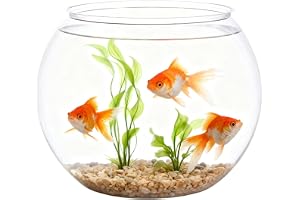 Fish Bowl Small Desktop Aquarium Tank For Betta And Mini Landscape Plants, Clear Fish Tank For Home And Office Decor, ABS Material, Hydroponic Planter Aquatic Pets Bowl Table Decoration