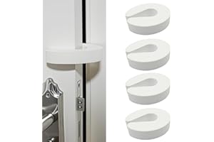 Tonsmile Door Finger Guards, White Foam Anti Door Slam Baby Child Safety Proofing Door Protector (4 Packs)