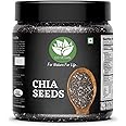Go Vegan Premium Raw Chia Seeds Jar Pack | Omega 3 and Fibe Seeds Rich in Calcium, Protein & Fibre (1 Kg)