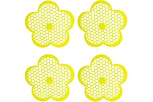 4 × Flytande Bee Island, 18 cm bi bevattningsstation för trädgård, bin dryckesstation, bin vattenmatare, fjärilsmatare, pollinator dryckeshandfat stationer för trädgård, balkong och gård